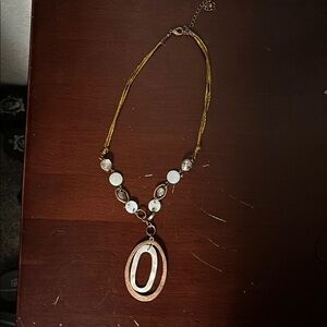 Gold and Silver Pendant Necklace